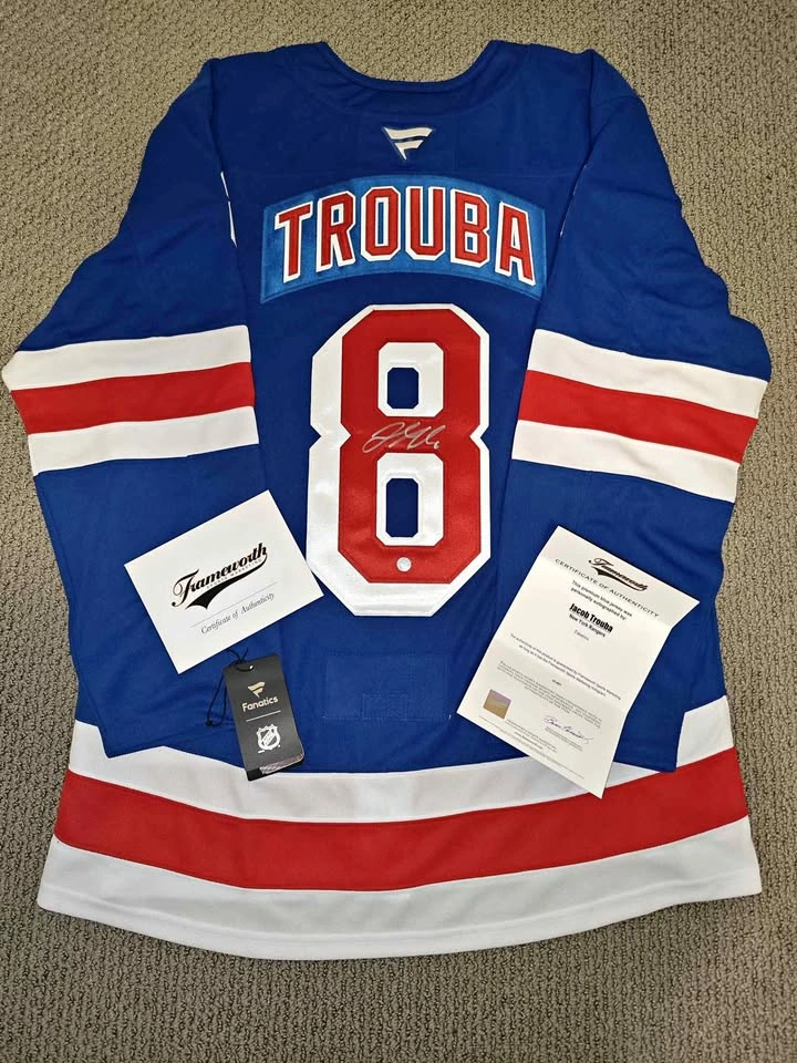 Jacob Trouba Authentic Frameworth NHL Autograph Jersey