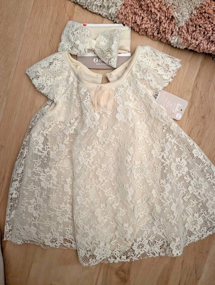 Baby starters lace dress and headband