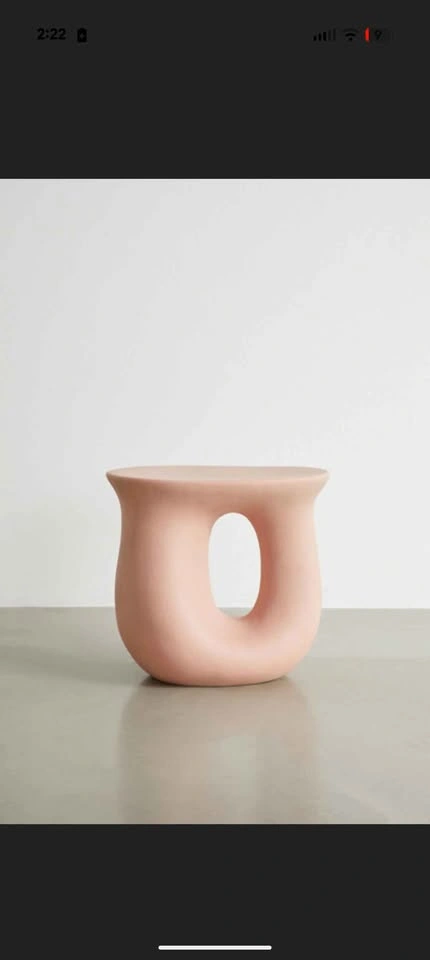 Vera ceramic curved side table - photo 4