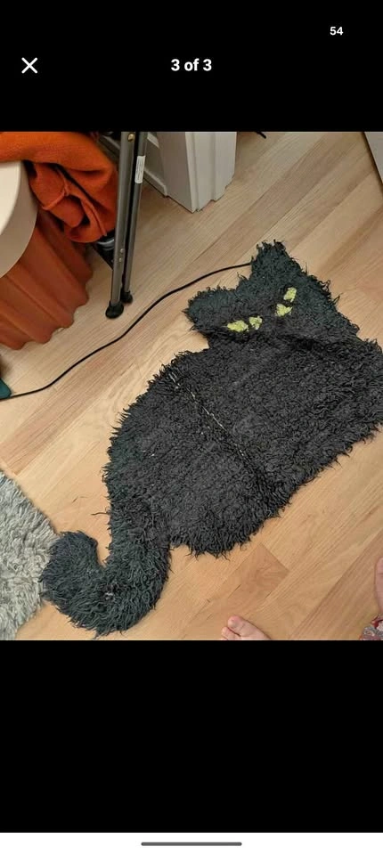 Black cat tufted rug urban outfitters