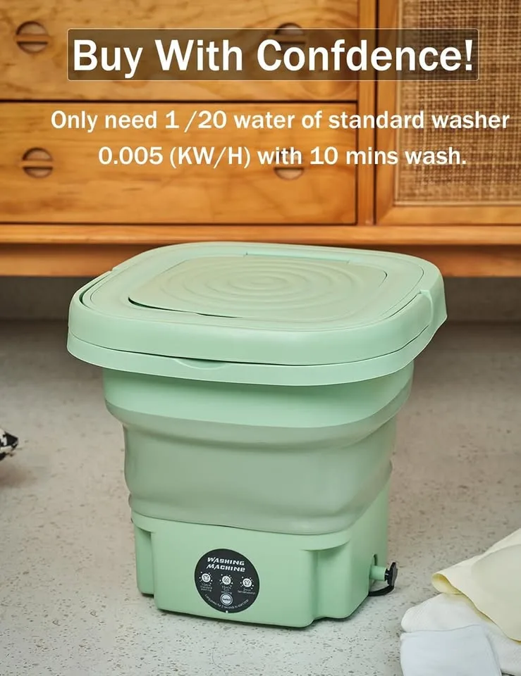 Oivley Mini Foldable Washing Machine | Portable Washer image indicator(5)
