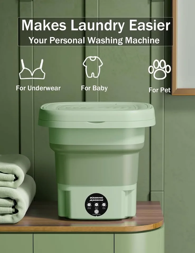 Oivley Mini Foldable Washing Machine | Portable Washer image indicator(6)