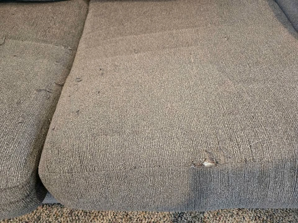 Gray upholstered sofa & loveseat - photo 3