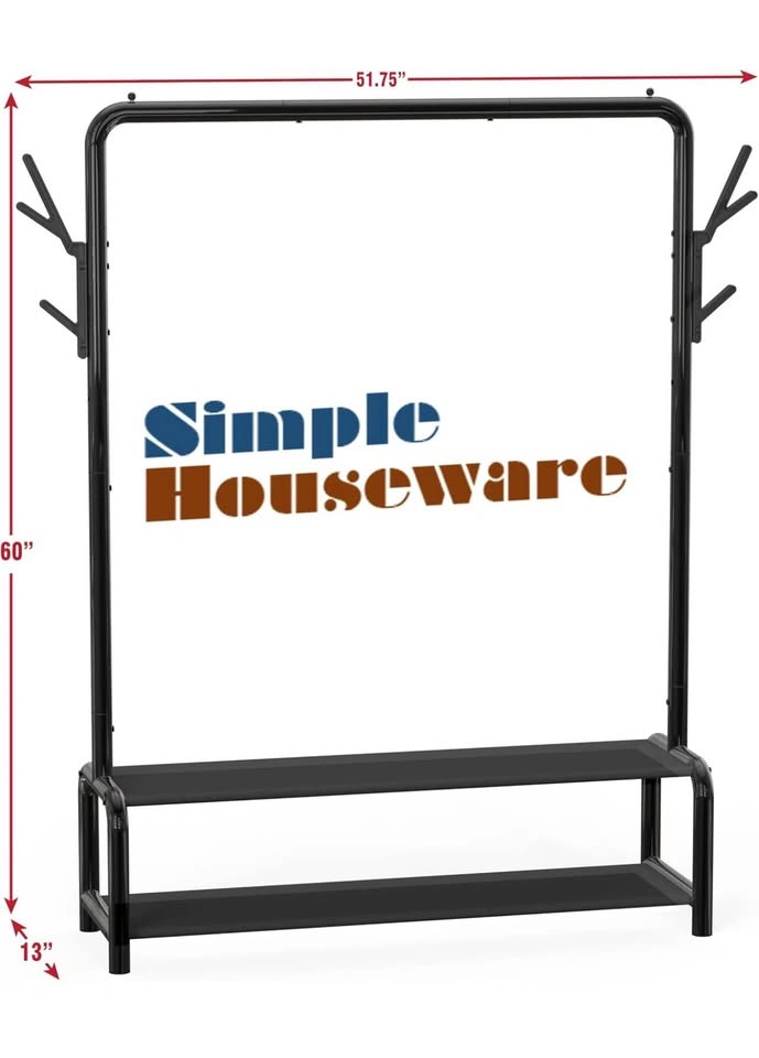 Brand new-Simple Houseware 52" W Freestanding Closet Garment Rac - photo 3