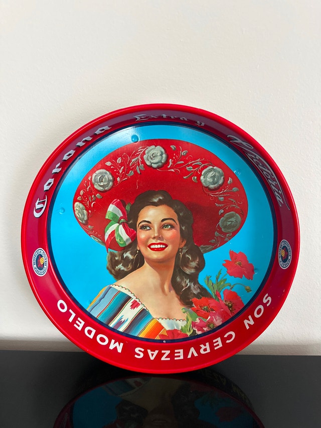 Vintage Corona Extra y Victoria 13-inch Serving Tray