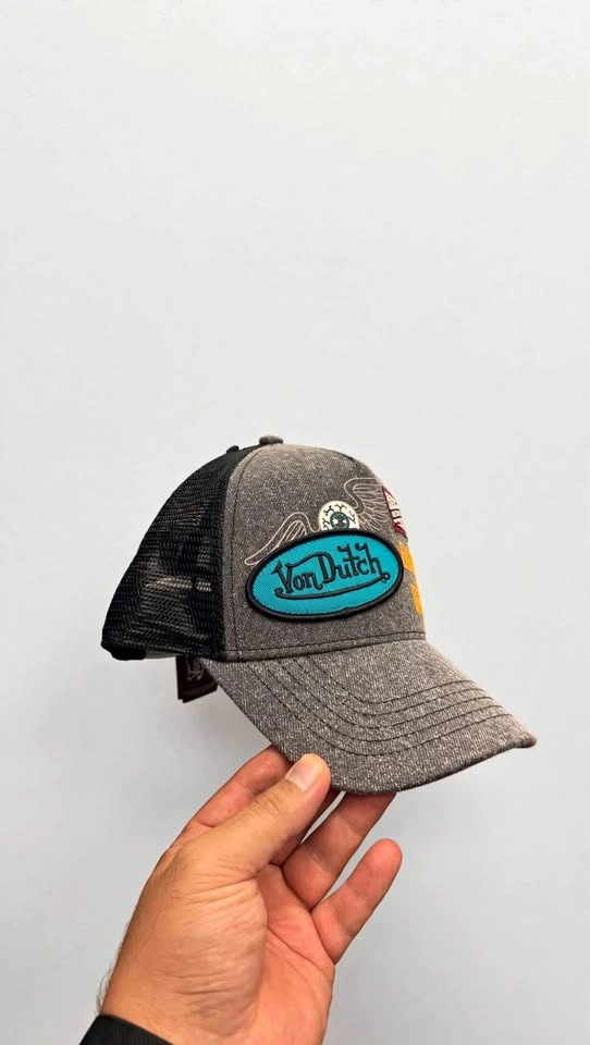 Von Dutch Trucker Hats - 4 Styles - Grey Velvet, Black, Beige, R