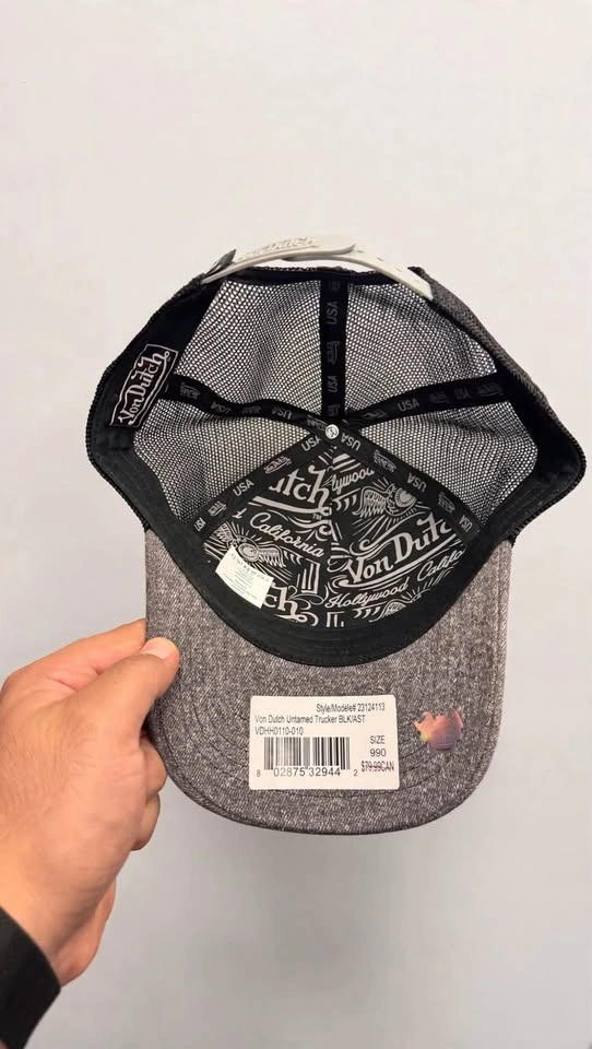 Von Dutch Trucker Hats - 4 Styles - Grey Velvet, Black, Beige, R - photo 3