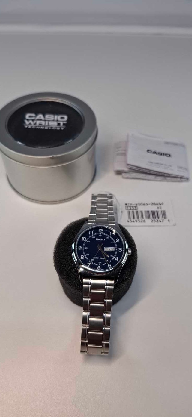 Casio Men’s Blue Dial Stainless Steel Watch – Brand New - photo 3