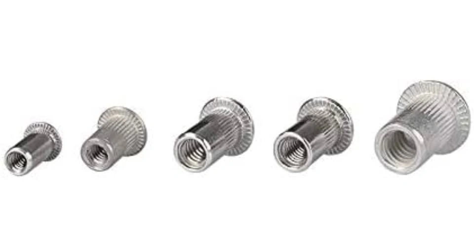 150 pcs Assorted Rivet Nut Nutsert Kit Knurled Threaded Inserts - photo 4