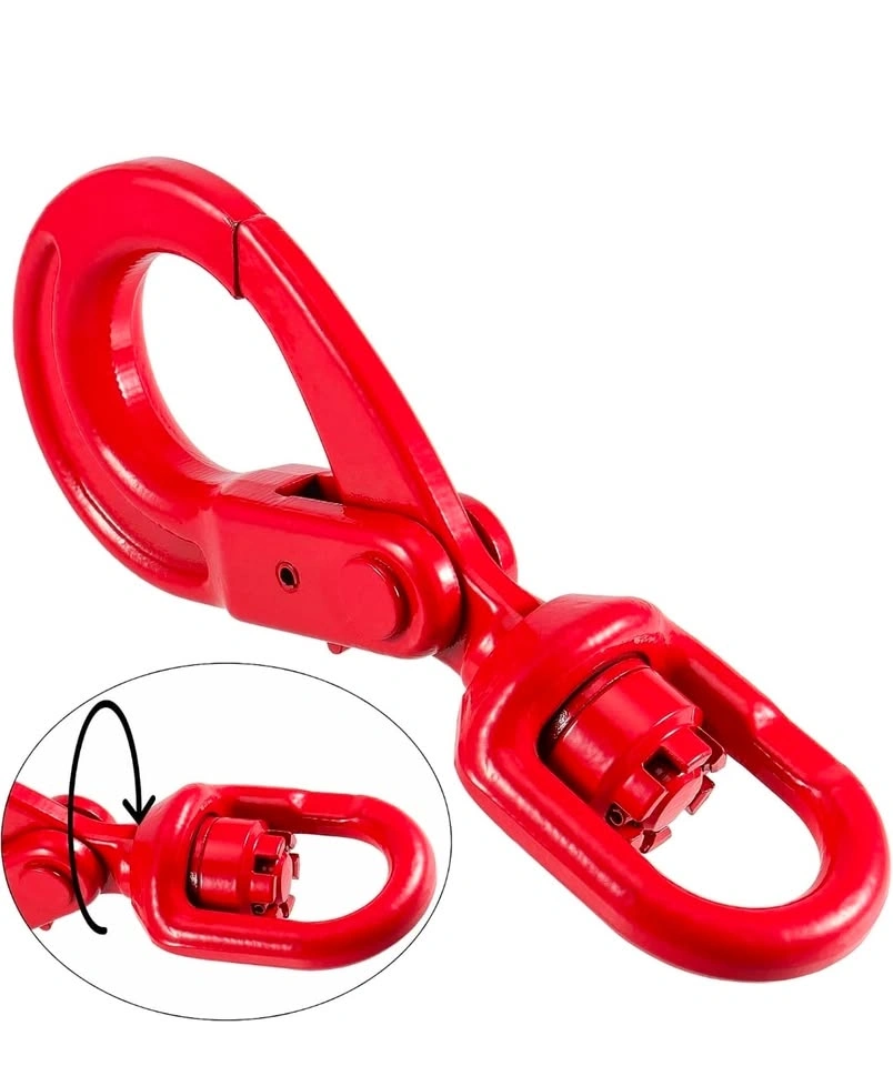 3/8" Grade 80 Forged Steel Self-Locking Swivel Crane Hook - photo 5