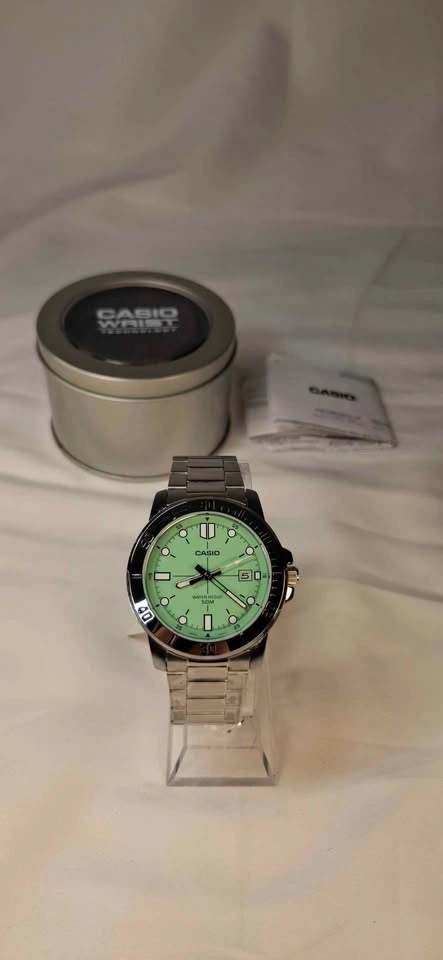 Casio Men’s Tiffany Blue Dial Stainless Steel Watch - photo 3