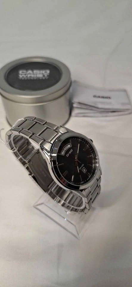 Casio Men’s Charcoal Grey Stainless Steel Watch (MTP-1381D) - photo 3