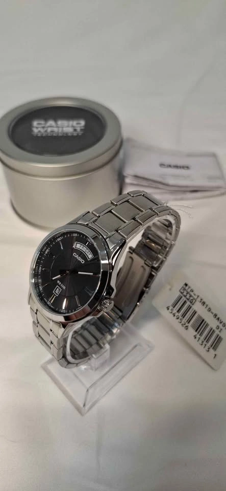 Casio Men’s Charcoal Grey Stainless Steel Watch (MTP-1381D) - photo 4