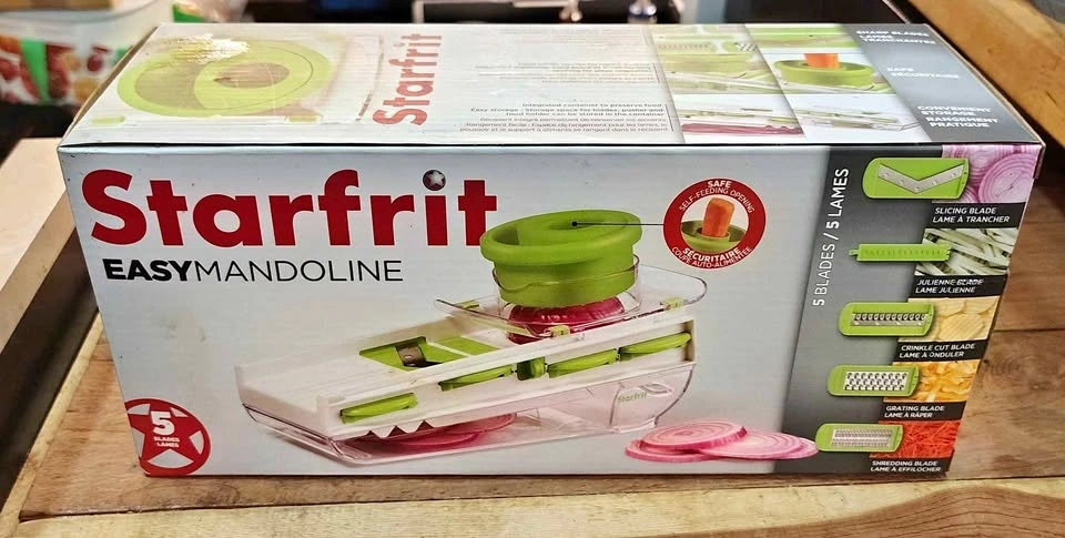 STARFRIT EASY MANDOLINE BRAND NEW IN BOX WITH 5 BLADES