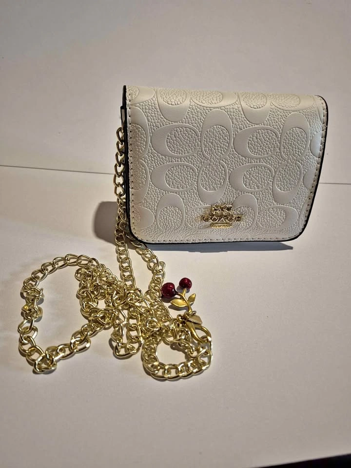 Coach Boxed Mini Wallet White