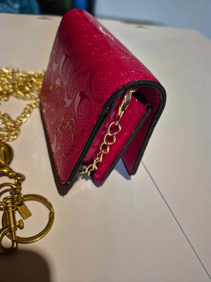 Coach Boxed Mini Wallet on a Chain (red) - photo 3