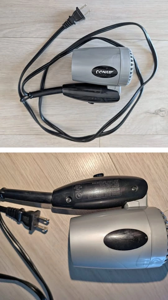 Conair Hair Dryer – Silver/Black – Fully Working