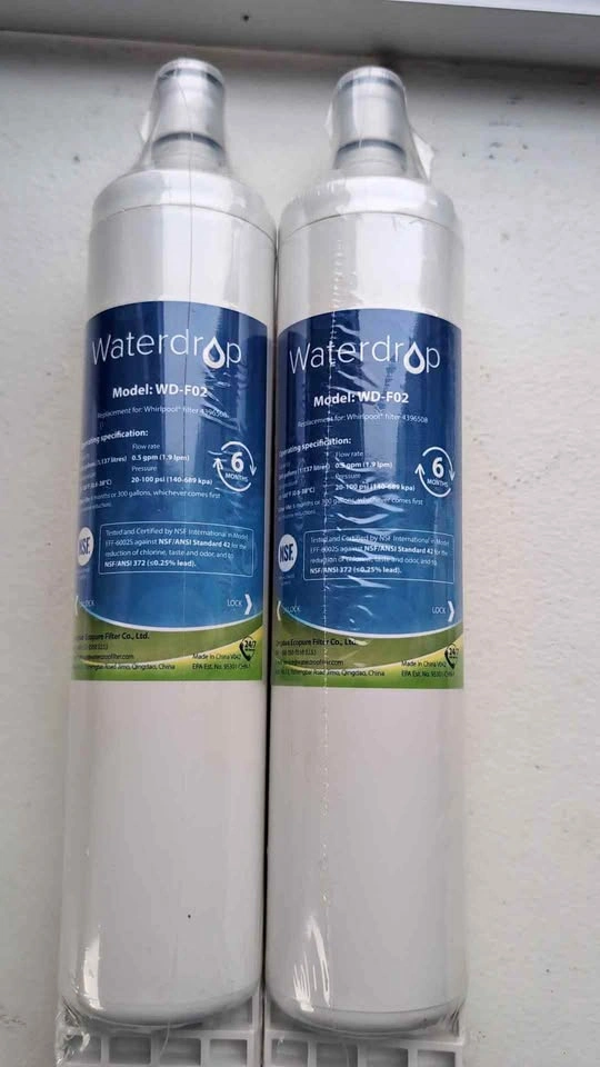 New 2 Waterdrop WD-F02 refrigerator water filter
