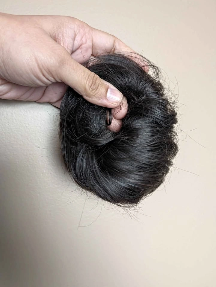 Hair Bun Extension/ scrunchie made with real hair