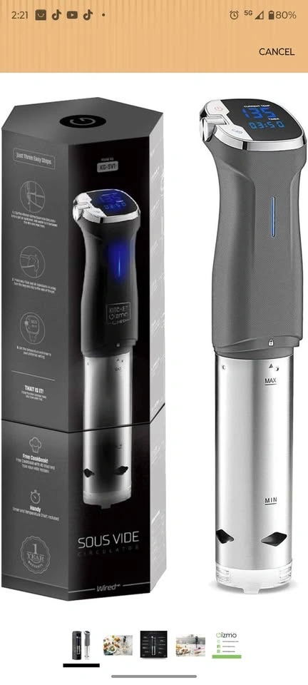 NEW UNUSED SOUS VIDE IMMERSION CIRCULATOR - photo 2
