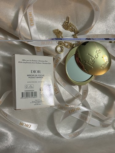 Dior Jadore Vip Gift Gold Pocket Mirror Locket with Chain - photo 2