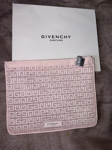 Givenchy Parfums Nude Pink Monogram Cosmetic Bag Zip Pouch