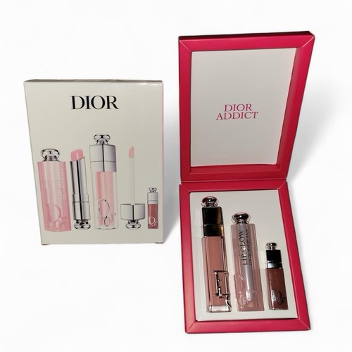 DIOR ADDICT 3-PIECE SET (001 Pink) Lip Glow, Lip Maximizer & Min