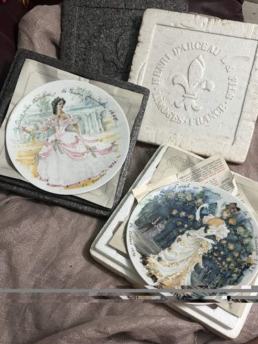 MINT Porcelain Vintage Limoges Plates Les Femmes du Siecle