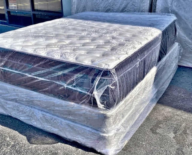 Premium Wrapped Pillow-Top Mattress & Box Spring Set