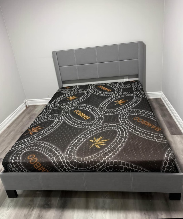 QUEEN SIZE BED FRAME WITH MATTRESS