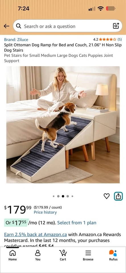 Brand New Large 21.6” Tall Dog Ottoman Ramp - photo 2