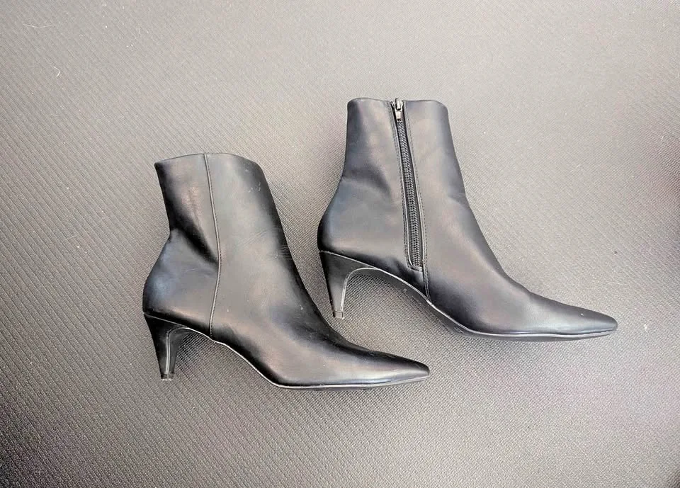 Christian Siriano Black Ankle Booties - Size 10 thumbnail