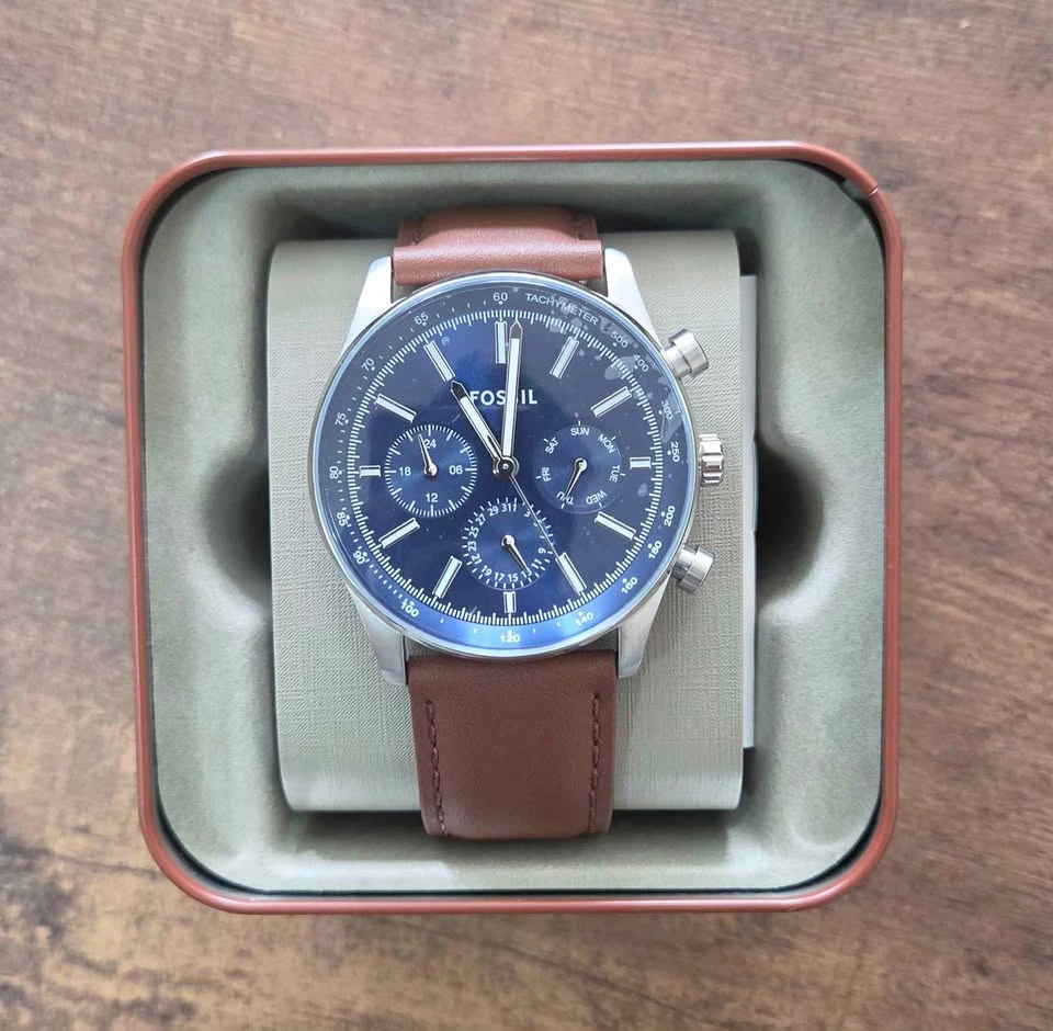 Fossil Sullivan 44 mm Multifunction Brown LiteHide™ Leather Watc - photo 2