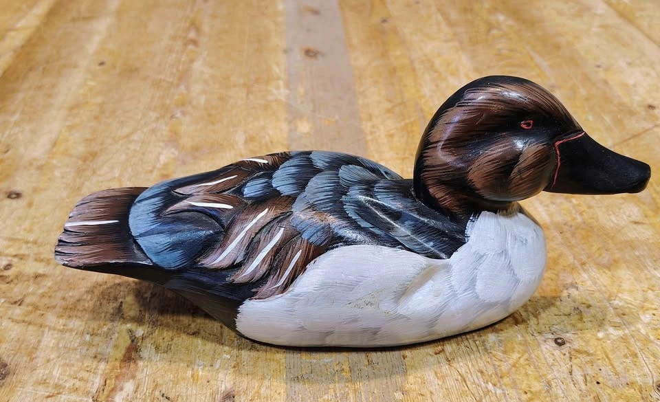 2 Wood Vintage Mallard Duck Decoys (Drake and Hen) - photo 3