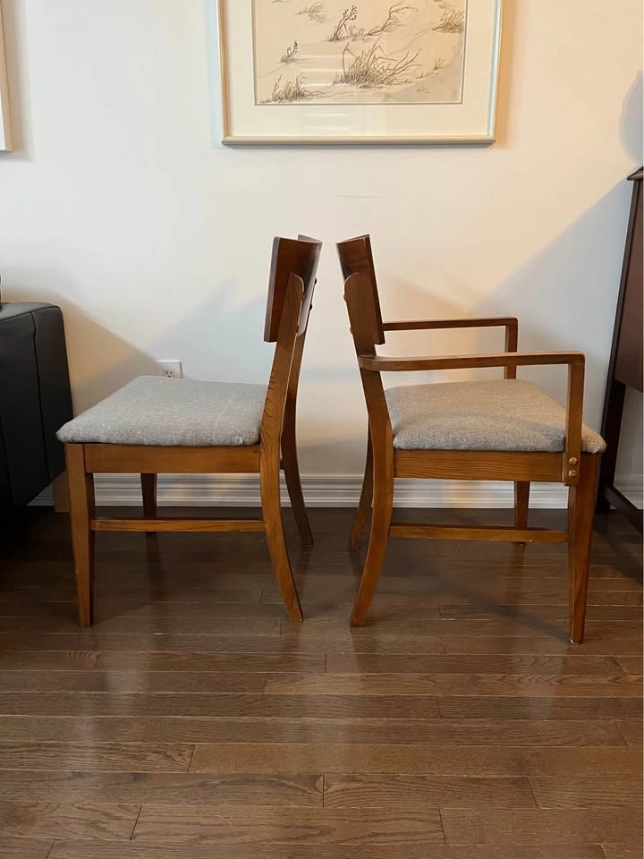 Mid-Century Modern Wood Dining Chairs - Set of 6 - photo 5