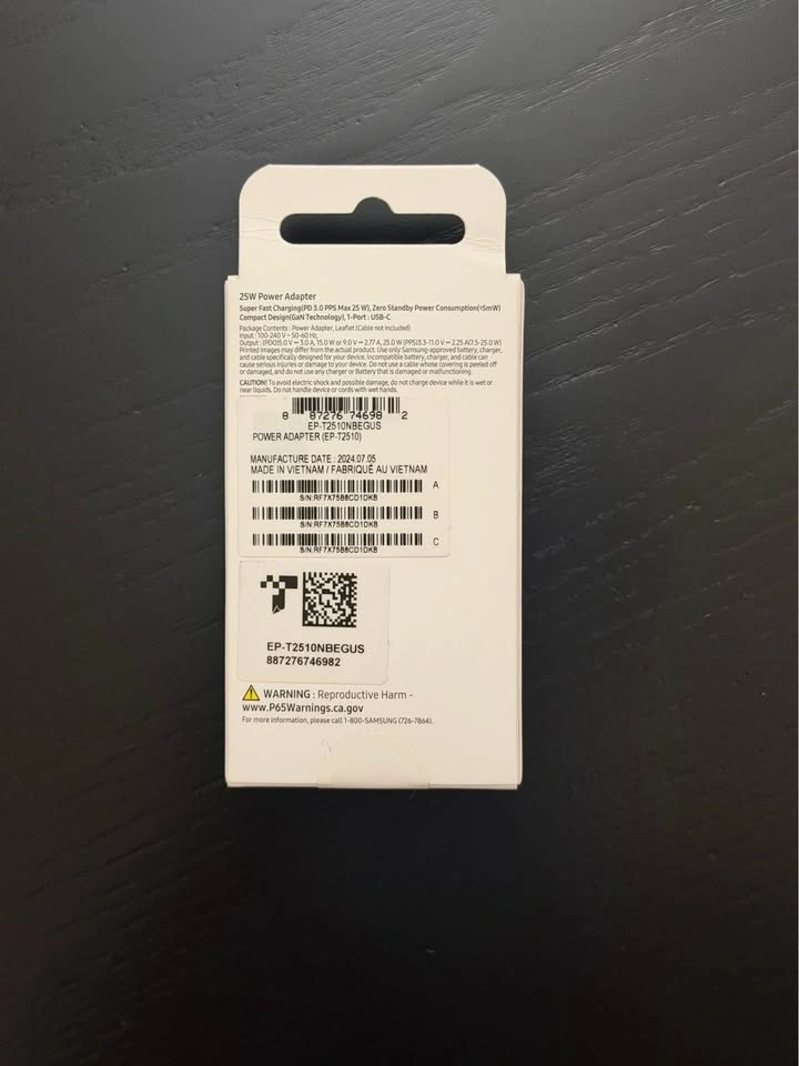 Official Samsung 25W USB-C Fast Charger (EP-T2510) – New - photo 2