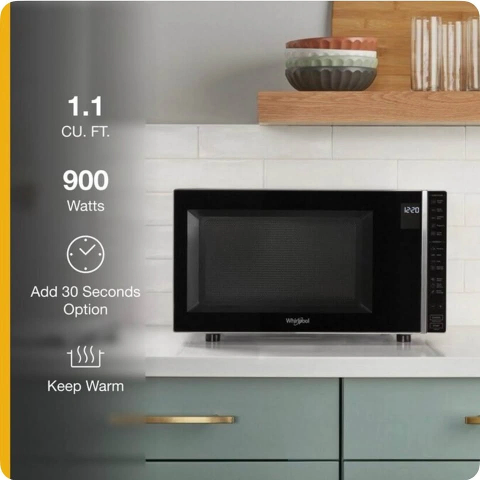 Brand New Whirlpool 1.1 Cu. Ft. Countertop Microwave (Silver) - photo 4
