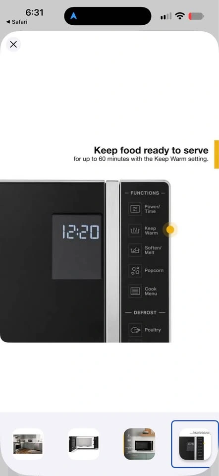 Brand New Whirlpool 1.1 Cu. Ft. Countertop Microwave (Silver) - photo 5