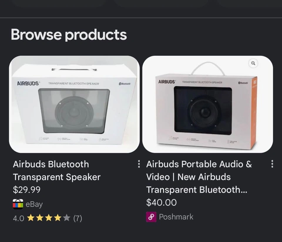 Brand New AIRBUDS Transparent Bluetooth Speaker – Sealed In Box - photo 3