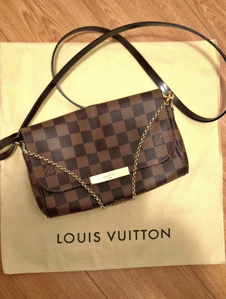 [MINT CONDITION] LOUIS VUITTON Damier Ebene Canvas Favorite PM B