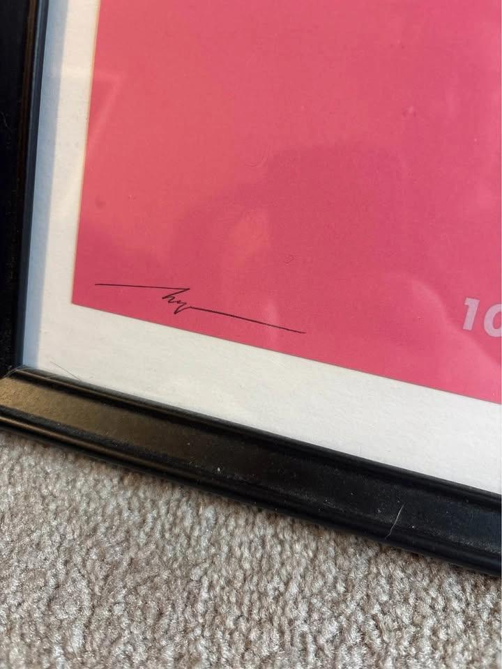 Blink-182 poster signed by poster artist Matt Ryan Tobin - photo 2