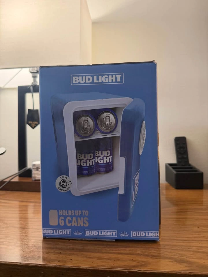 Bud Light 6-Can Mini Fridge with Built-In Bluetooth Speaker - photo 2