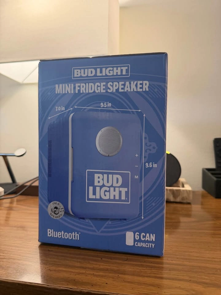 Bud Light 6-Can Mini Fridge with Built-In Bluetooth Speaker - photo 3