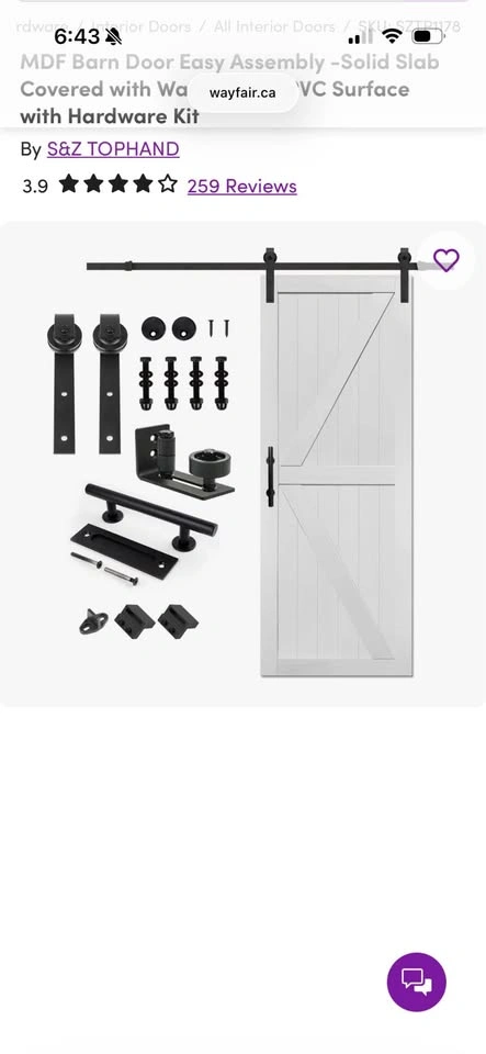 Wayfair barndoor with kit - photo 2
