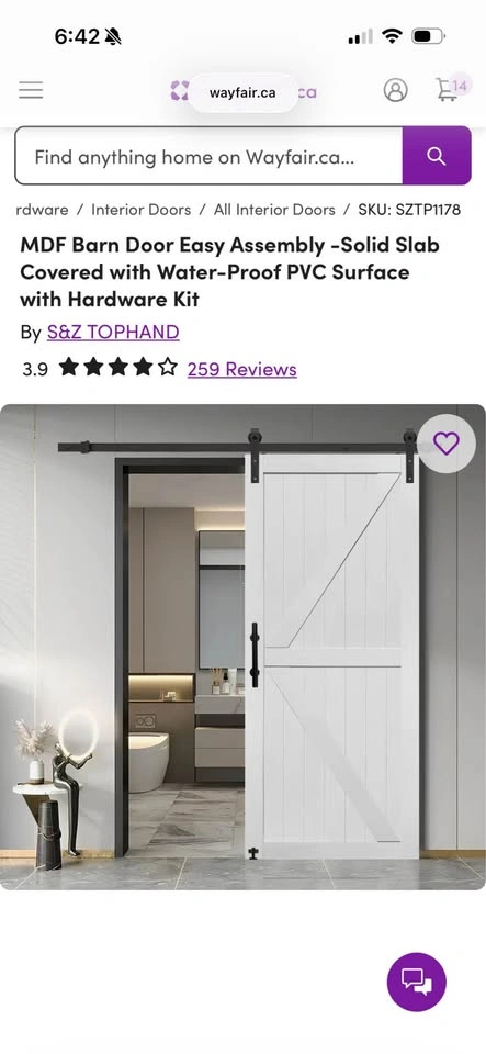 Wayfair barndoor with kit - photo 3