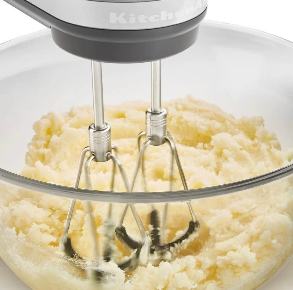KitchenAid 6 Speed Hand Mixer with Flex Edge Beaters Silver - photo 3