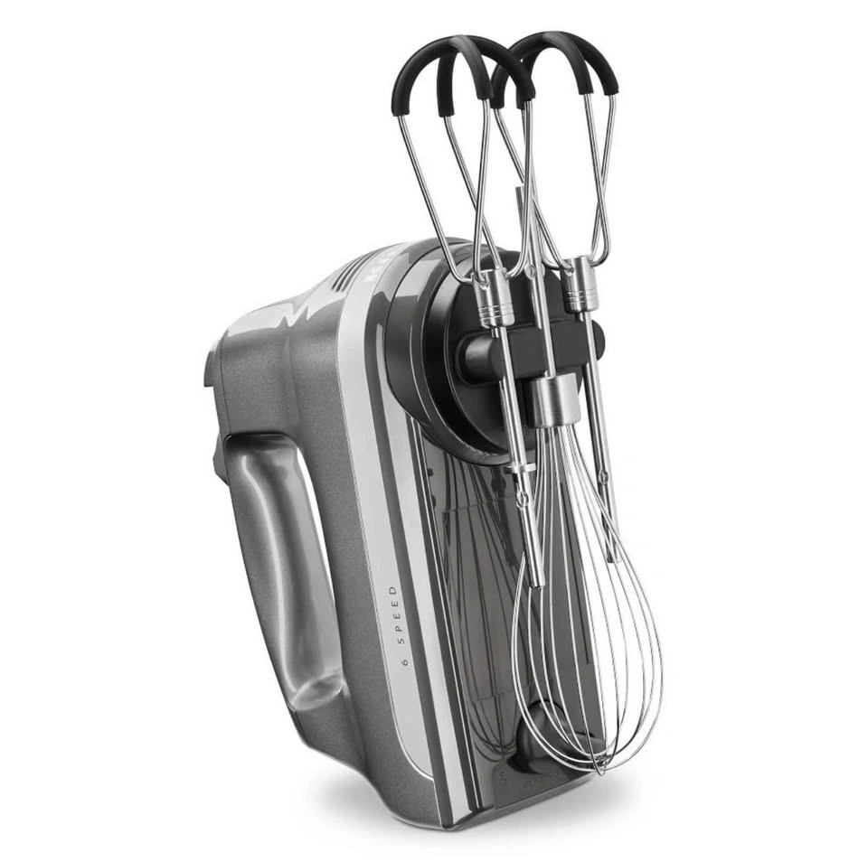 KitchenAid 6 Speed Hand Mixer with Flex Edge Beaters Silver - photo 4
