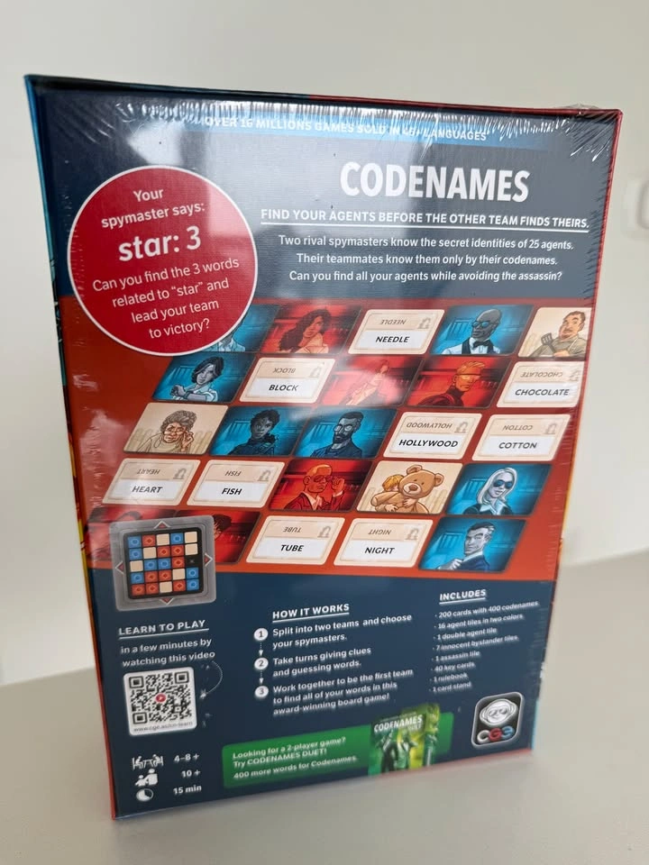 CODENAMES Board Game - Brand New Sealed - photo 2