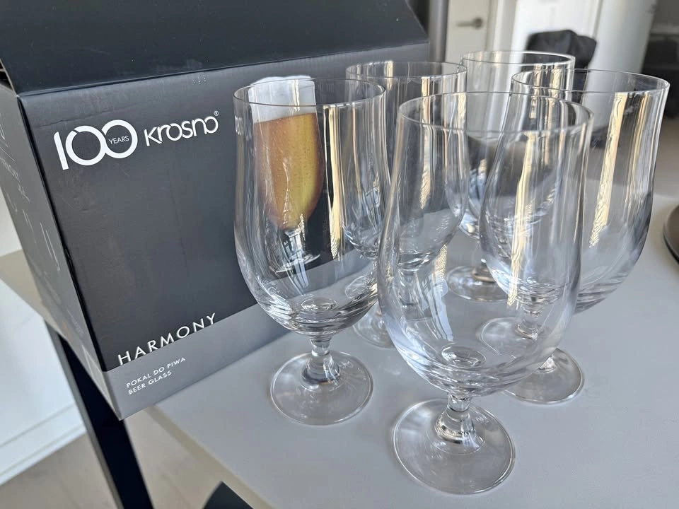KROSNO Harmony Stemmed Beer Glasses - Set of 5