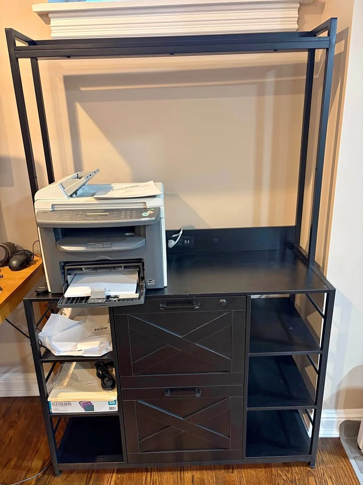 Tall File cabinet with drawers and shelves